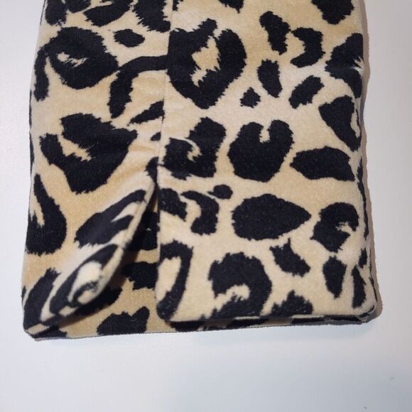 Chico’s Size 0 {X-Small} Black and Tan Cotton Blend Jacket Animal Print Lined - Picture 12 of 15